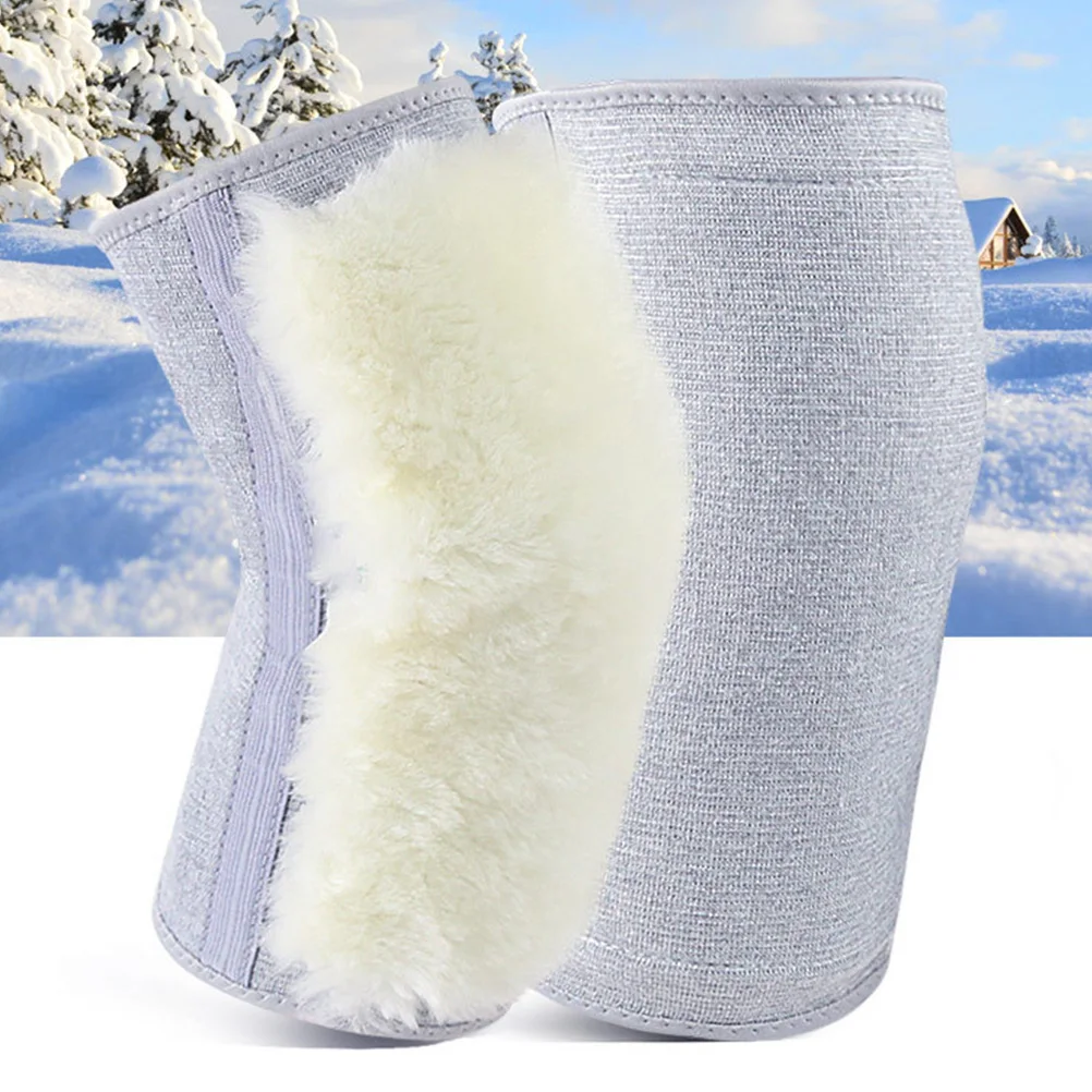 

Cold Protection Warm Knee Pads Thick Wool Reusable Leg Sleeve Comfortable Soft Hair Fiber Winter Gift for Family Friends