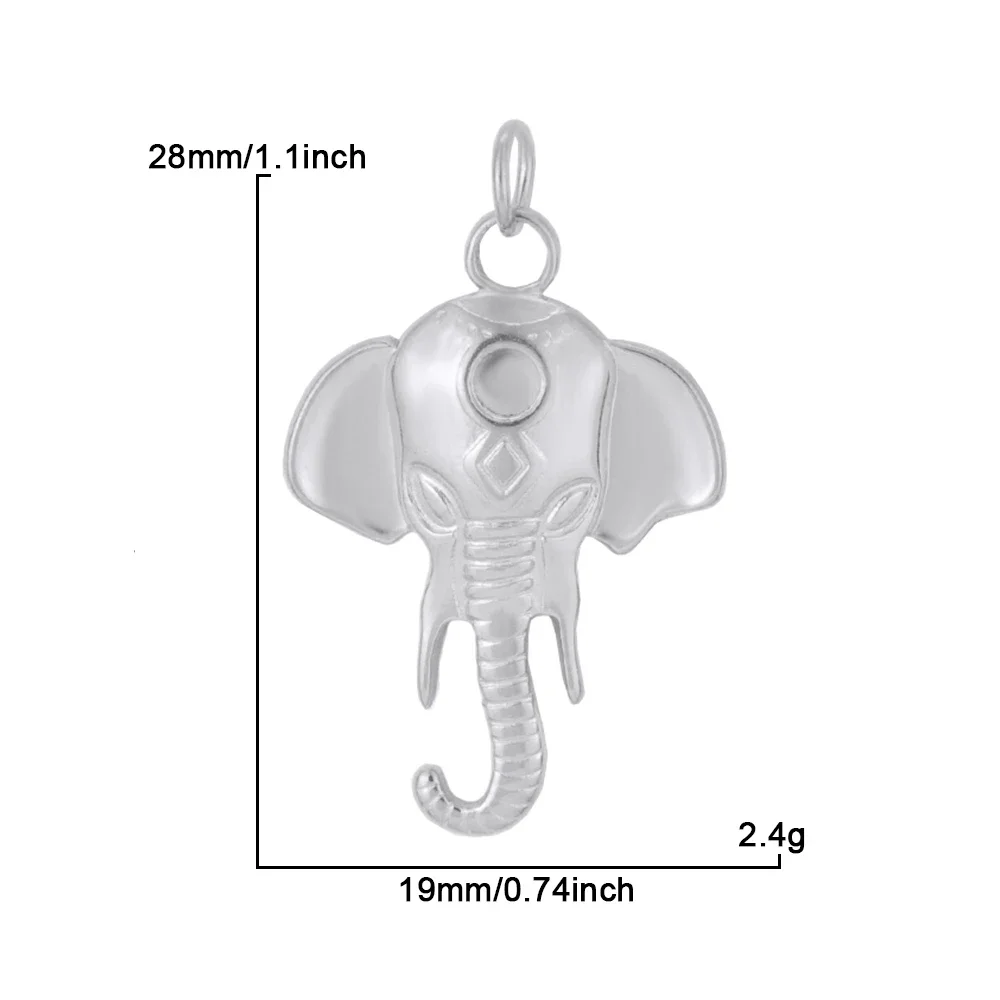 Bohemian Stainless Steel Pendant Bulk Guitar Star Heart Snake Charms Geometric Silver Color Metal Pendant Fashion Jewelry Making