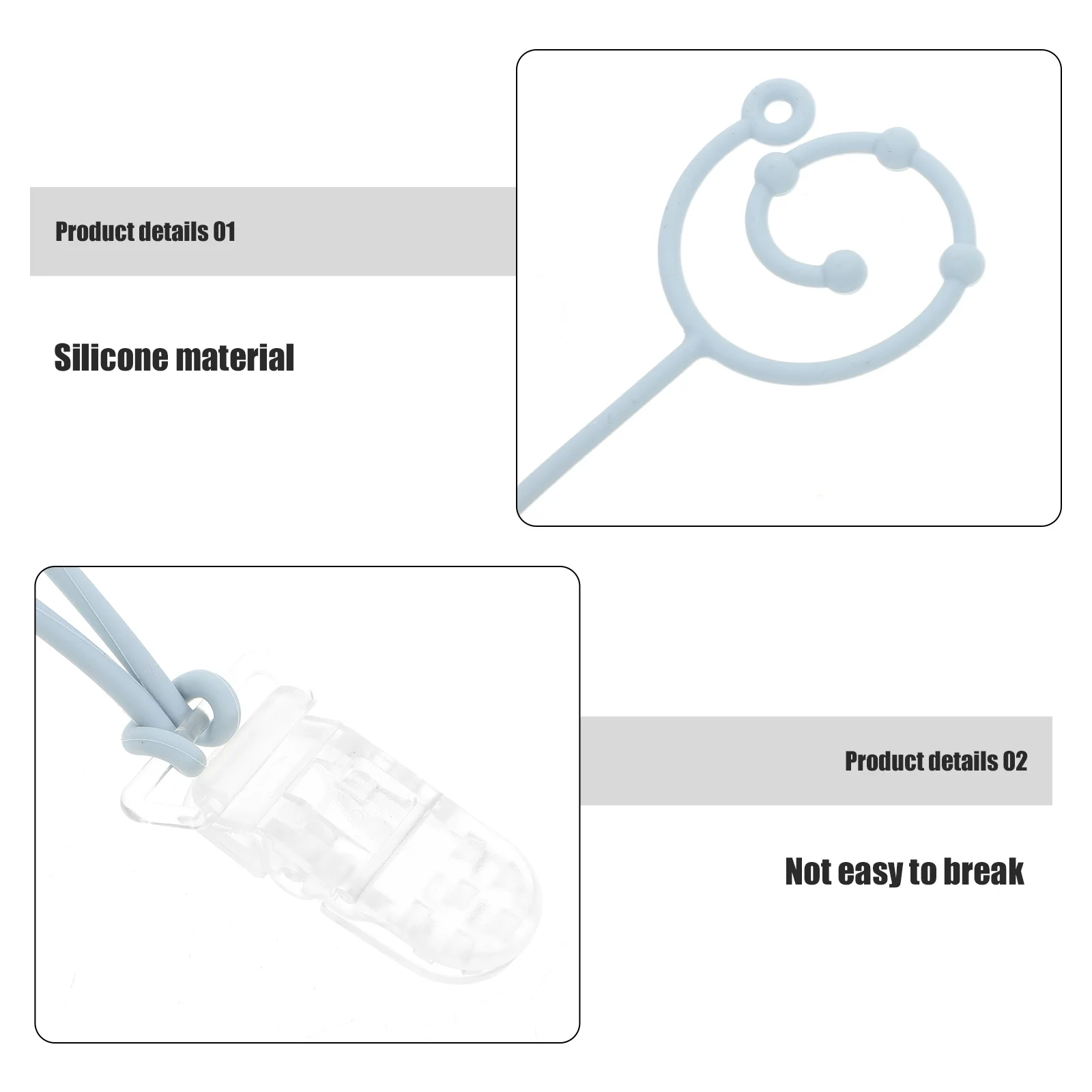 

3Pcs Baby Stroller Straps Silicone Pacifier Holders Lightweight Easy to Use for Travel and Outdoor Activities Toy Straps