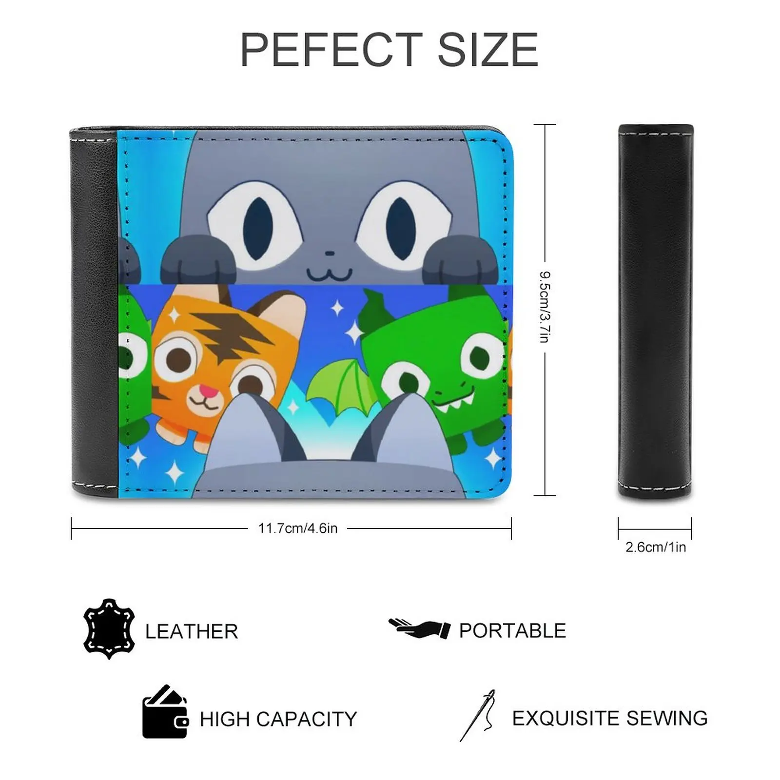 Pet Simulator X Codes Cool Cats Men Wallet Pu Leather Short Male Purses Credit Card Wallet For Men Money Bag Pet Simulator Pet