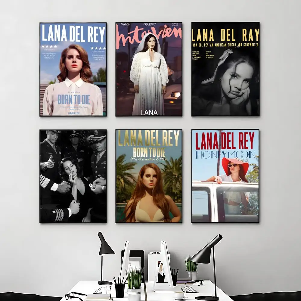 Póster de la celebridad Lana Del Rey, decoración de habitación de anime, decoración de película, mochila, arte de pared interior, arte de pared musical
