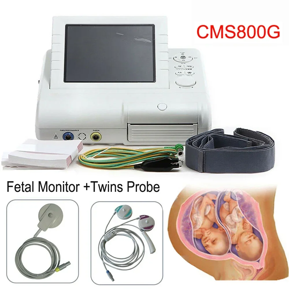 CONTEC CMS800G Фетальный монитор Пренатальное сердце FHR TOCO Ультразвуковой ультразвуковой механизм плода (двойной зонд опционально) CONTEC CMS800G Фетальный монитор Пренатальное сердце FHR TOCO Ультразвуковой ультразвуковой механизм плода (двойной зонд опционально)