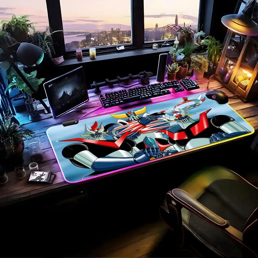 

UFO Robot G-GrendizerS Mouse Pad RGB Gaming Mouse Pad Desk Mat HD Gamer Large LED Light XXL MousePads