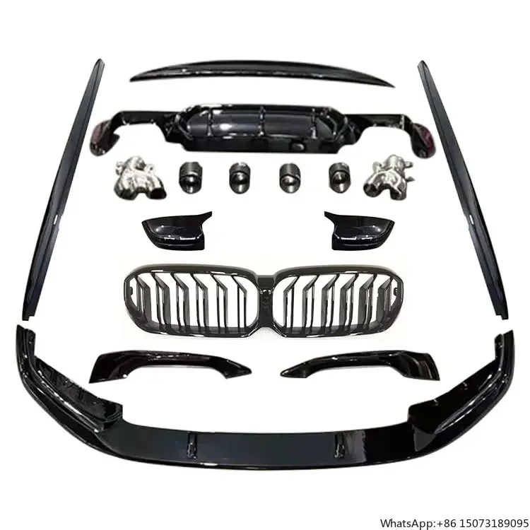 G30 MP Style Body Kit Car Front Bumper Lip Spoiler Grill Diffuser for  5 Series G30 G38 MP Black Bodykit 2022-2023