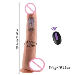 30cm Big Dildo with Wireless Control 20 Speeds Vagina Massage G-spot Suction Cup Realistic Huge Penis Vibrator Sex Toys Women 18