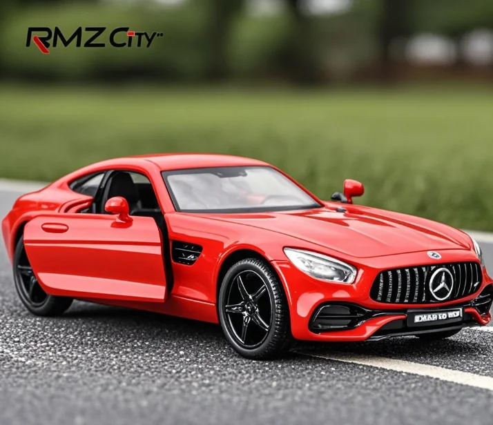 RMZCITY BENZ GT-modelo de aleación de coche de juguete fundido a presión, colección de Metal, juguetes para regalo, 1:36