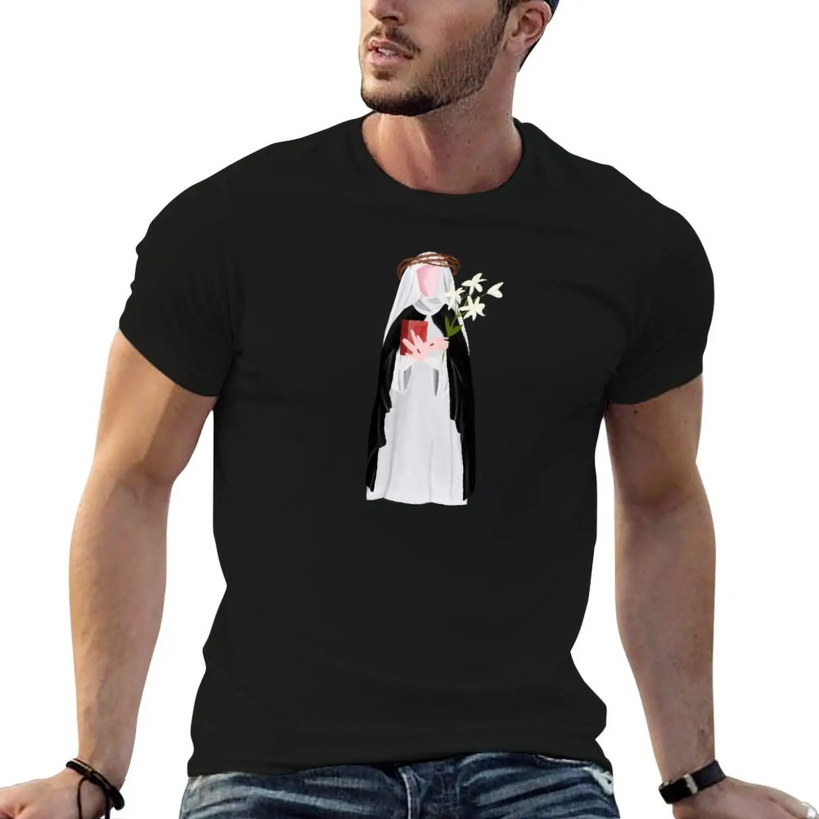 

Saint Catherine of Siena T-Shirt t shirt man cotton t shirts for man graphic tees funny t shirts cotton T-Shirt