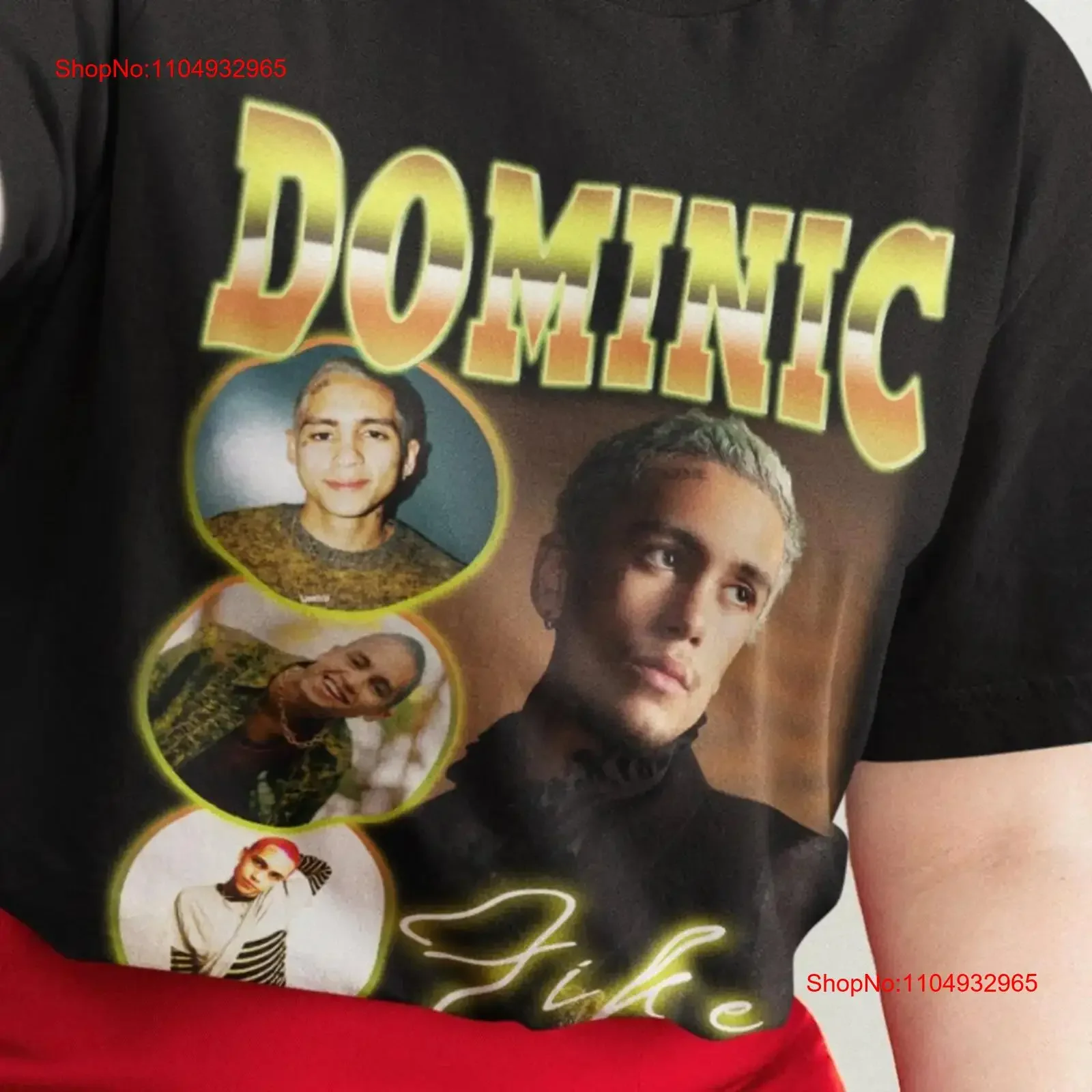 

Dominic Fike Retro shirt Vintage print T Clothing Poster vintage Washed Top For Everyday Wear Stretched streetwear Versatile