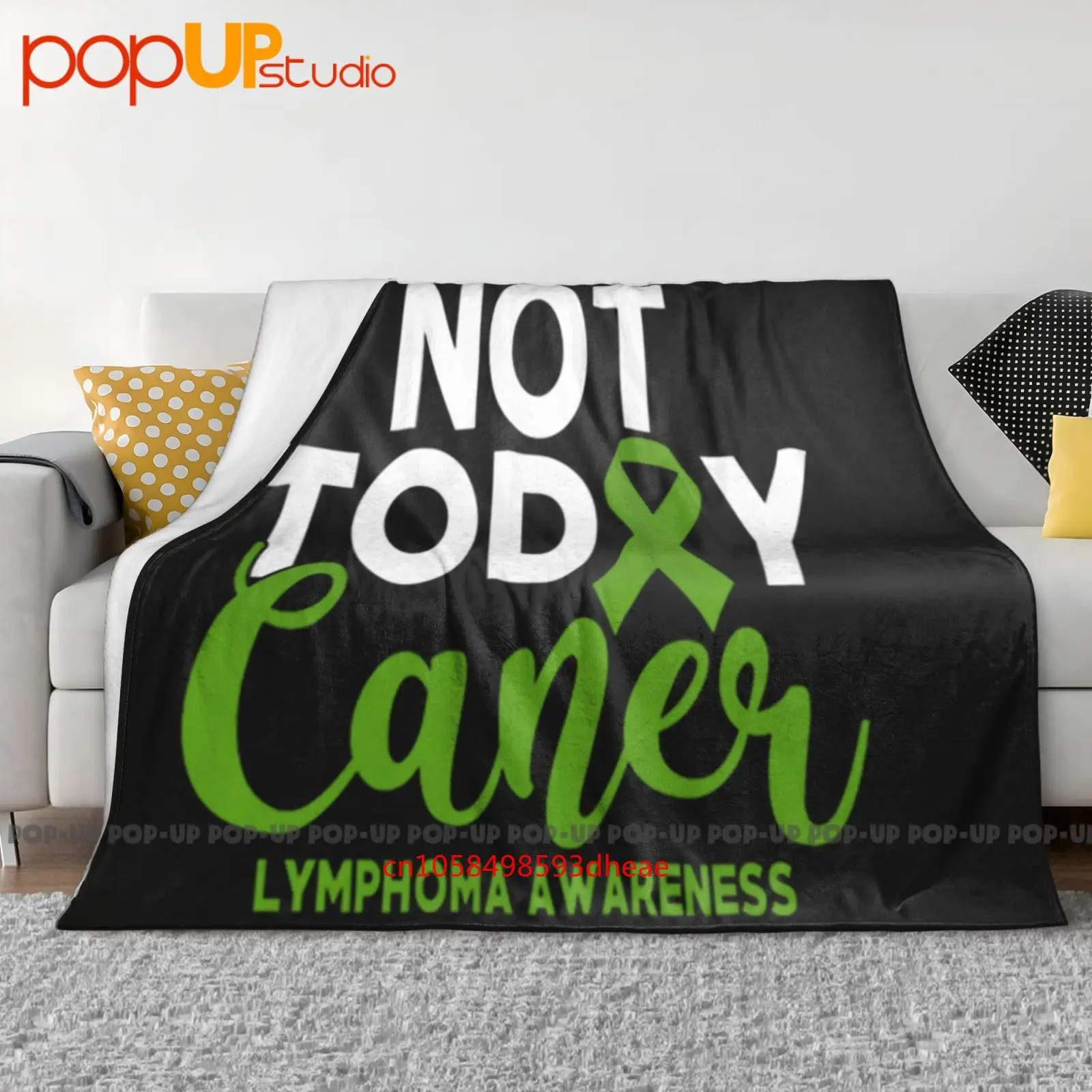 Concientización sobre linfoma contra el cáncer, manta ultrasuave verde sin Hodgkin'S para concientización sobre linfoma, colcha, funda de sofá de invierno, fundas de cama
