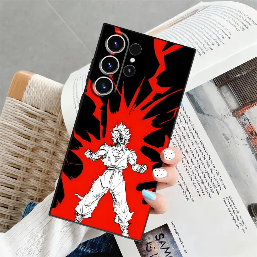 لعبة دراغون بول كارتون جوكو غطاء هاتف ناعم أسود لهاتف سامسونج جالاكسي S24 Plus S23 Ultra S21 FE S25 Edge S20