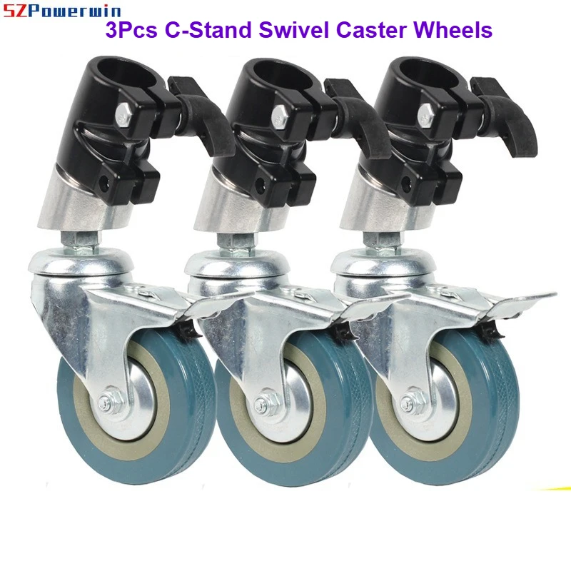 

Комплект из 3-х поворотных колес для C-стойки, диаметр 25 мм, для фотосъемки, сверхпрочные, из нержавеющей стали, специальные колесные аксессуары для C-стойки