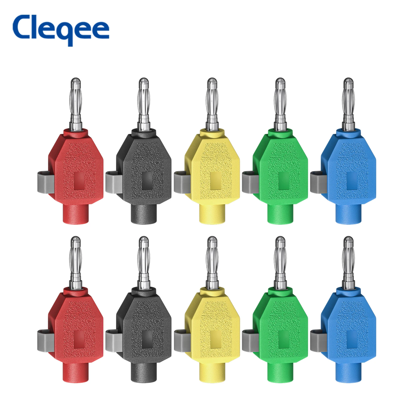 Cleqee P10067 4 mm bananenstekkers, snelle bedrading, verbindingsbanaanconnectoren voor doe-het-zelf elektrische testen