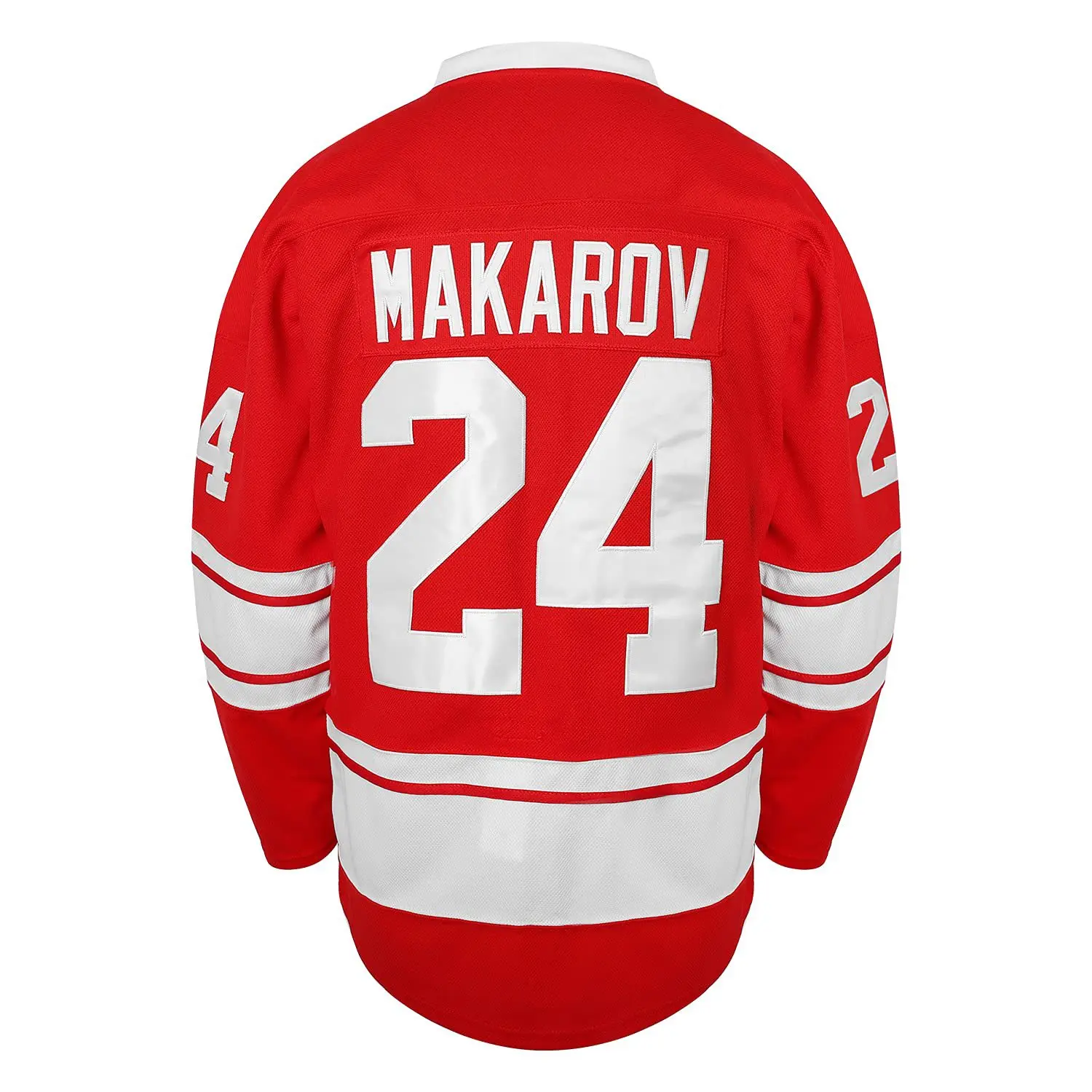 Movie CCCP MAKAROV #24 Ice Hockey Jersey Men\'s Outdoor Sportswear Red Tops All Stitched