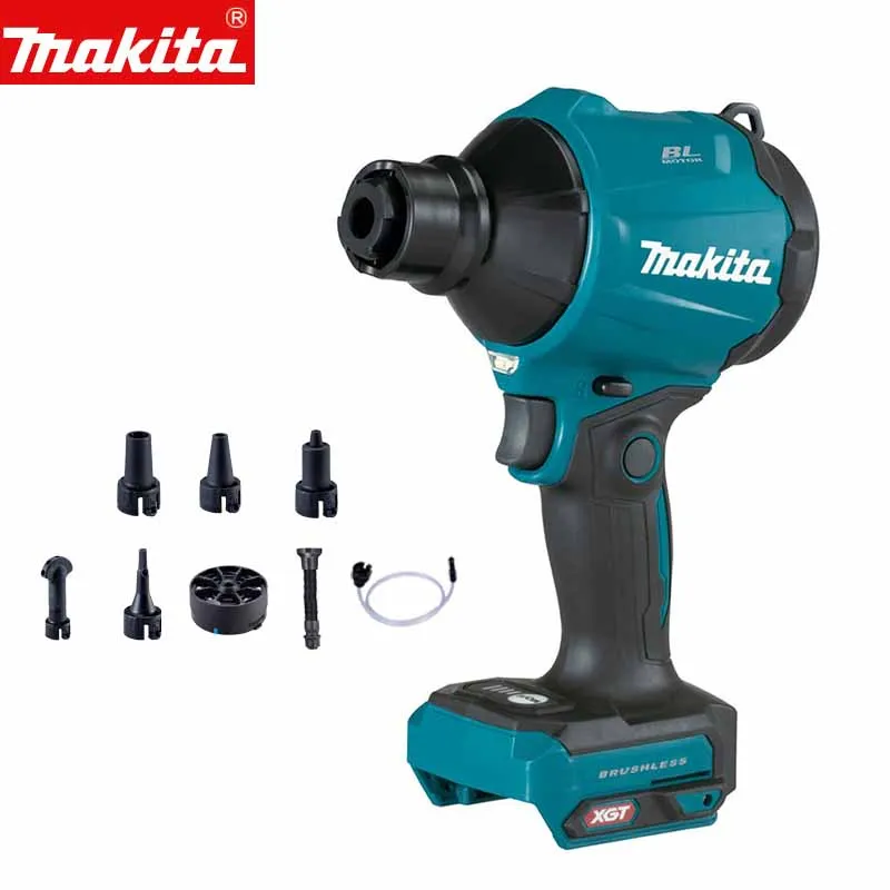 makita soprador de poeira sem escova original recarregavel limpeza de espaco estreito sopro de ar inflador com bicos 40v max as001g 01