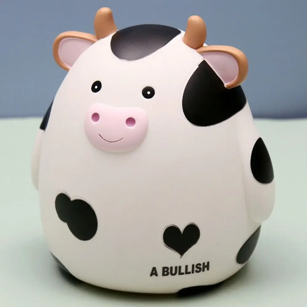 Funny High capacity Cow Piggy Bank waterproof Vinyl Cow Money Box Cute Anti-fall Cute Money Jar Attracting Money