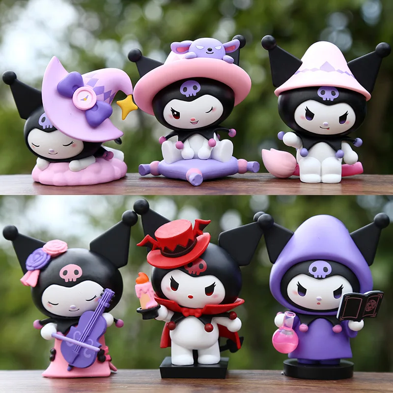 

6-стильная милая фигурка куклы Куроми, модель игрушки, украшение для рабочего стола, подарок на день рождения