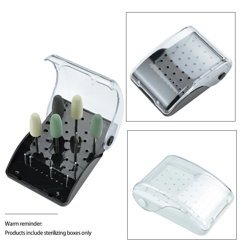 Dental Plastic Disinfection Bur Box Drill Placement Storage Box Dentist Autoclave Sterilizer Case Rack Disinfection Holder
