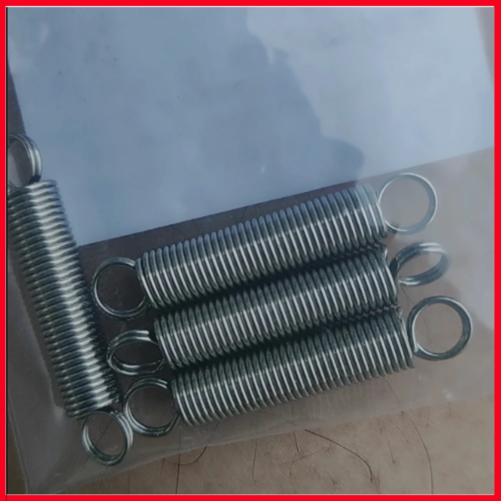 1-5Pcs Wire Diameter 0.7mm L-Shaped Tension Spring 304 Stainless Steel Double Coil Steel Outer Diameter 7mm Length 20mm-240mm