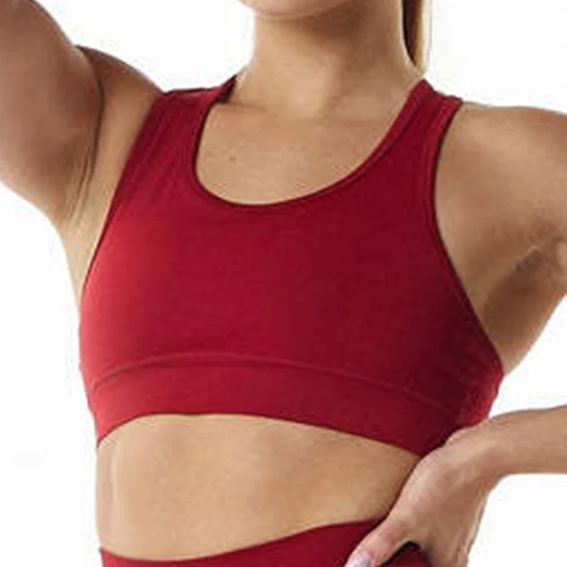 Criss Cross Padded Crop Tops Backless Yoga Underwear Seamless Sports Bra For Women Gym Top Underwear Workout Clothes Sport Bra