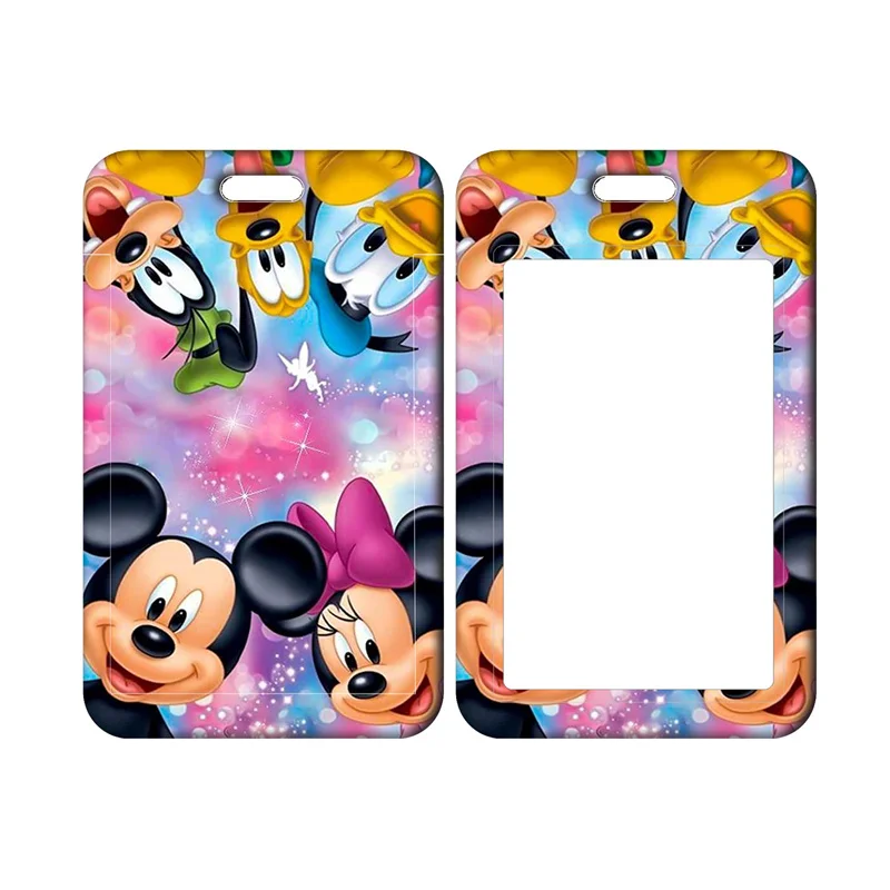 Disney Stitch Mickey Kaart Houder Lanyards Minnie Kaart Houders Nek Riem Voor Sleutelhanger Kids Deur Badge Houder Jongen Meisje Kaart Case