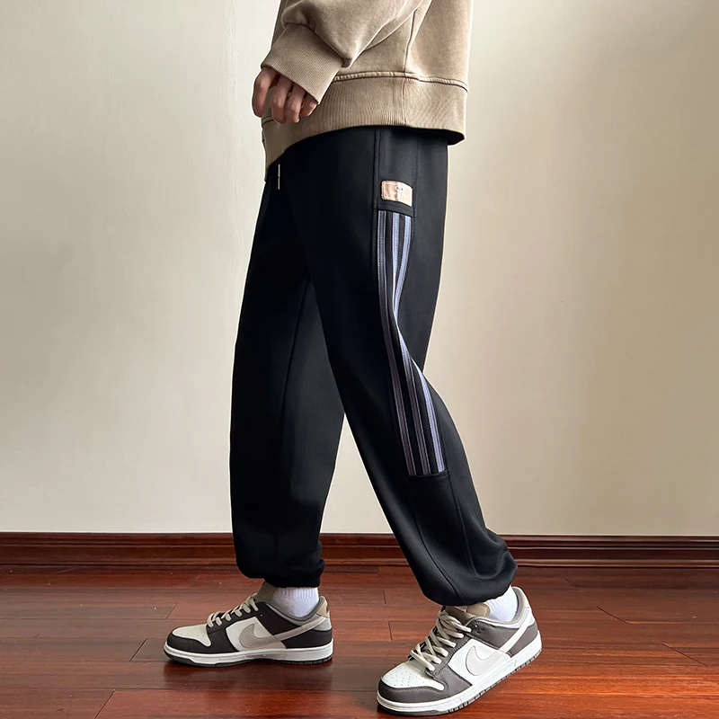 

Loose Men's Casual Pants Autumn Winter Trendy Brand Cuffed Trousers Faionable Urban Sle All-Season Long Pants