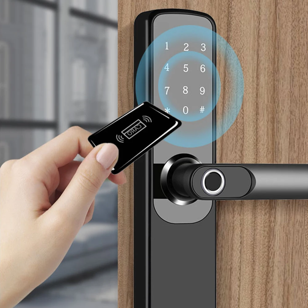 WiFi Biometric Smart Door Lock Anti Peeping Fingerprint Security Lock Tuya App Remote Unlocking Keyless Electronic Door Lock