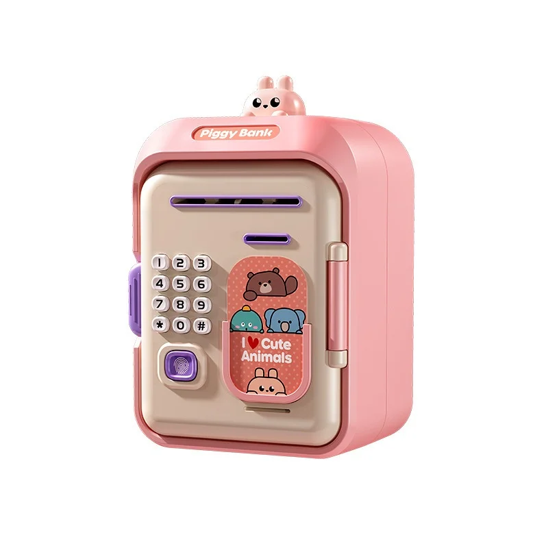 Electronic Piggy Bank Children'S Cash Box Password Safe Smart Fingerprint Piggy Bank Automatic Banking Children'S Gift Money Box