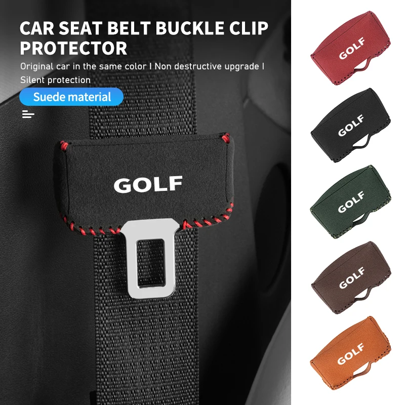 1pcs Car Seat Belt Buckle Protector Clip Anti-collision Cover For Volkswagen VW Golf Jetta Passat mk4 mk5 mk6 CC B5 B6 B7 Golf