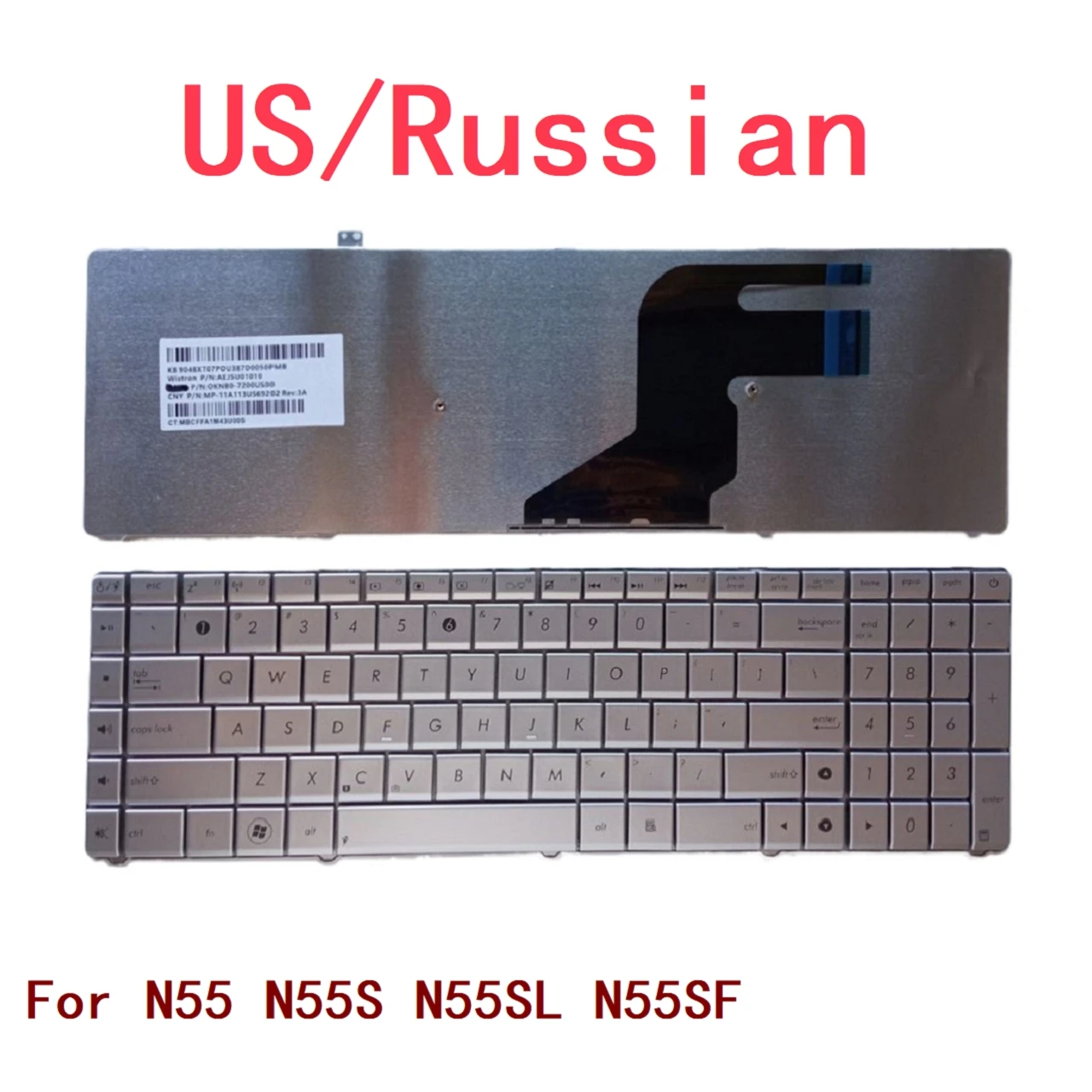 

Клавиатура для ноутбука ASUS N55 N55S N55SL N55SF