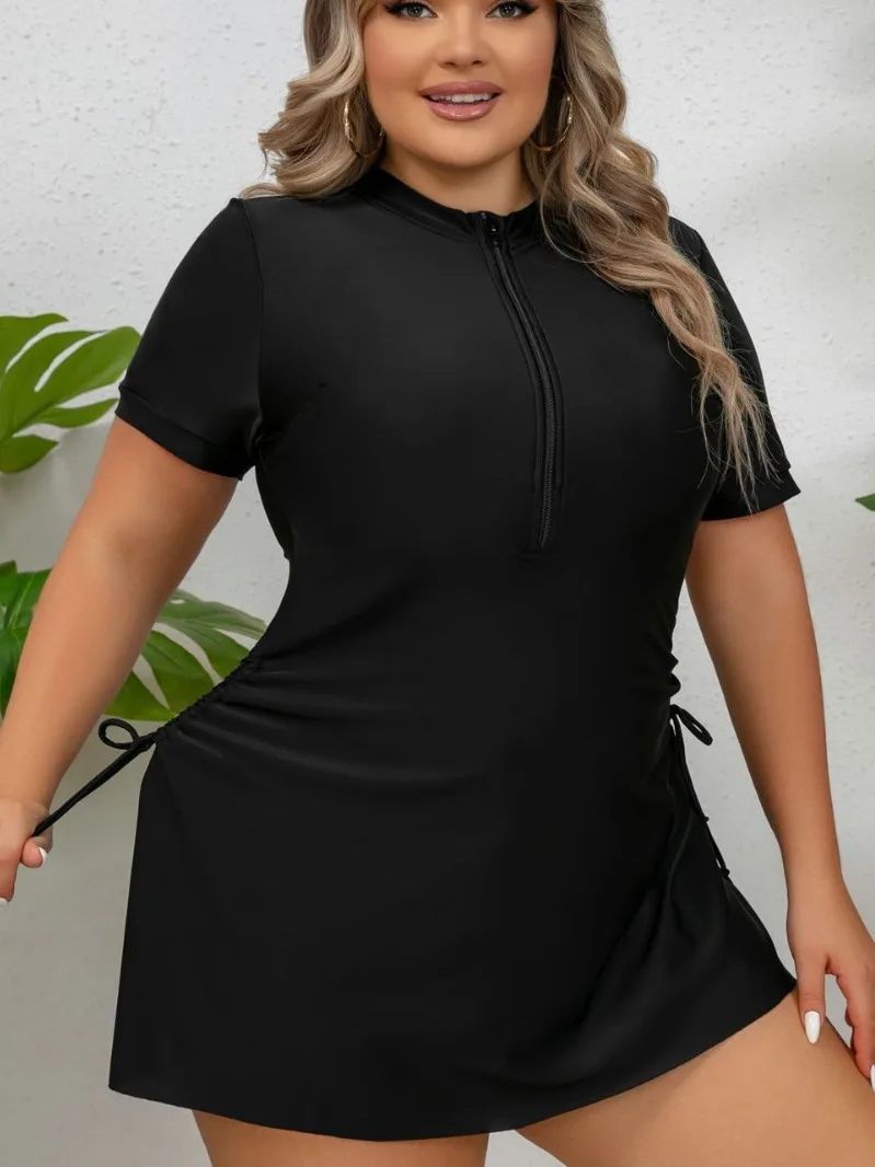 

Bla e Bikini Women's Swimsuit ort Sve Dstring plus Size Big MM200 Pou Wear Comfortable Beach Playwear