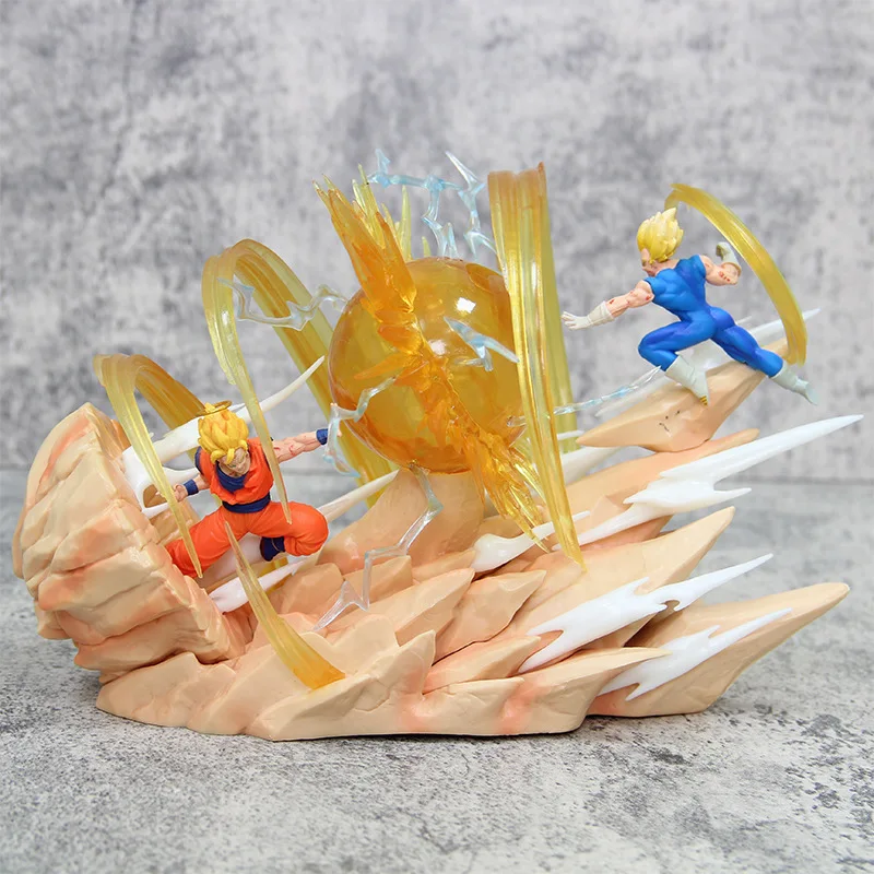 

Dragon Ball Series Figurine 17cm Wukong Vs Magic Bay Super Saiyan Can Light Up Anime Model Figurine Statue Desktop Ornament Gift