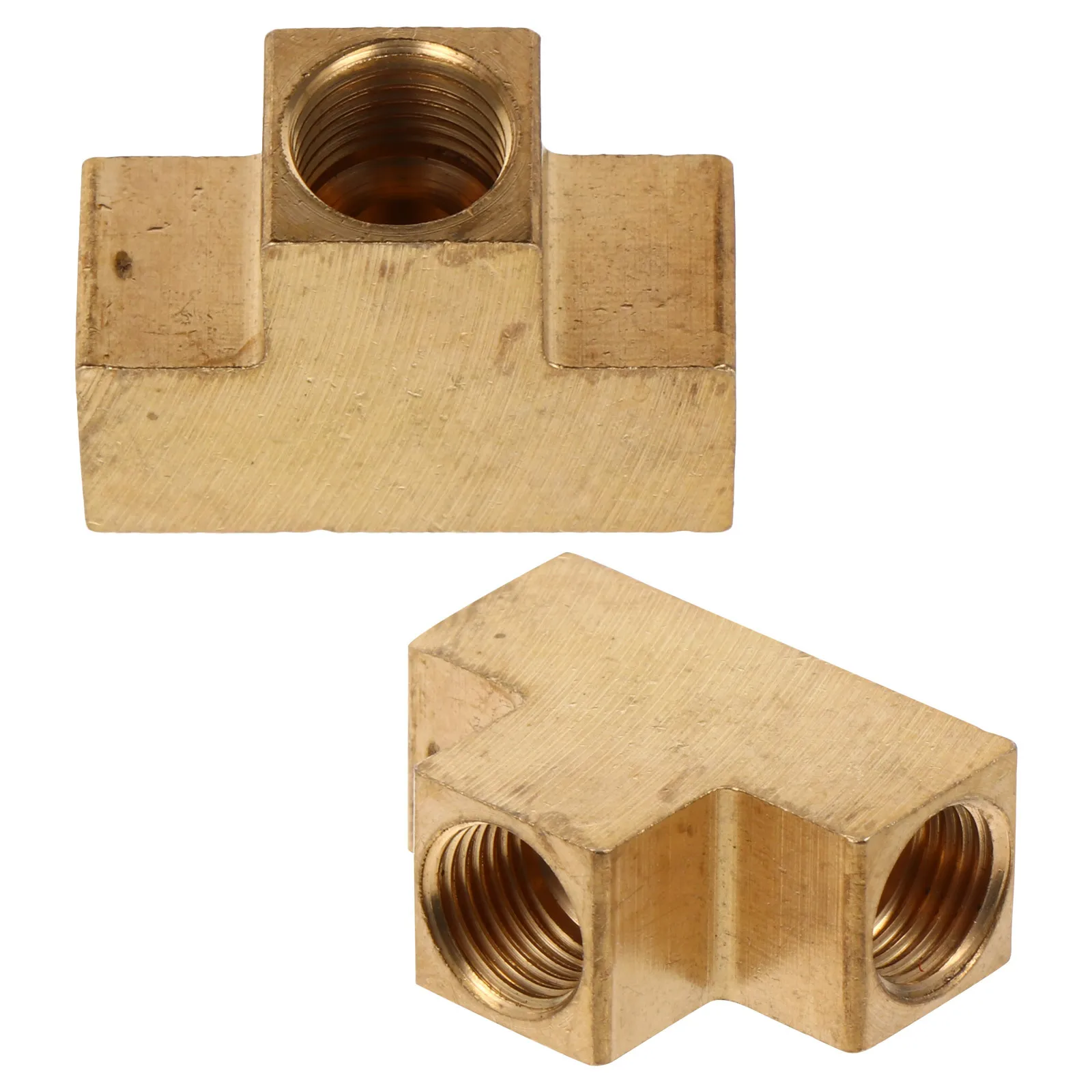 

2pcs Brass Connectors Three-Way Tube Fittings Sturdy Corrosion-Resistant For Fuel Gas Grease Connection Tube Supplies Hardware