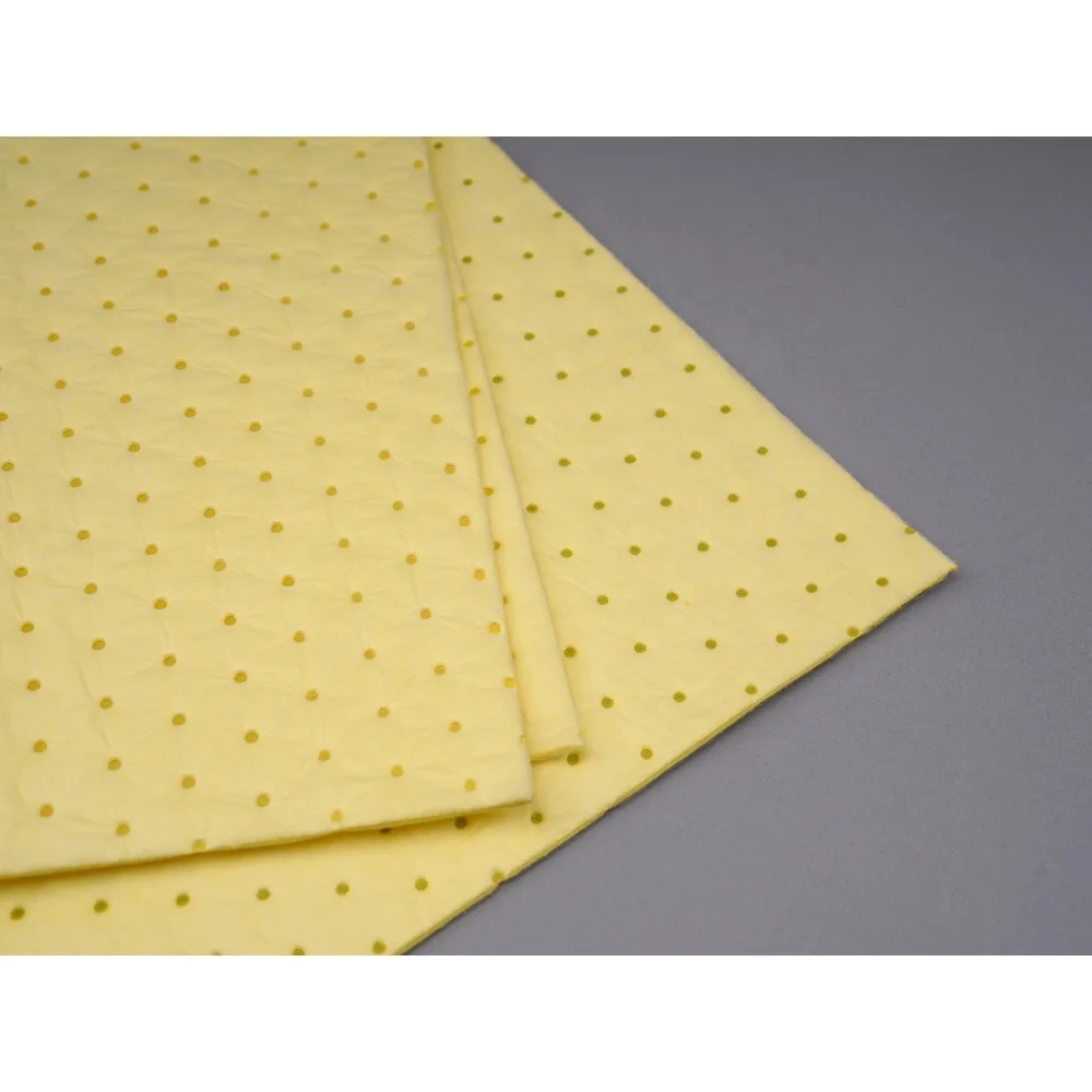 40x50 سنتيمتر PP منصات حصيرة ماصة للمواد الكيميائية للأحماض الماصة والقواعد والمواد المسبقة للتآكل والانسكابات الكيميائية الخطرة