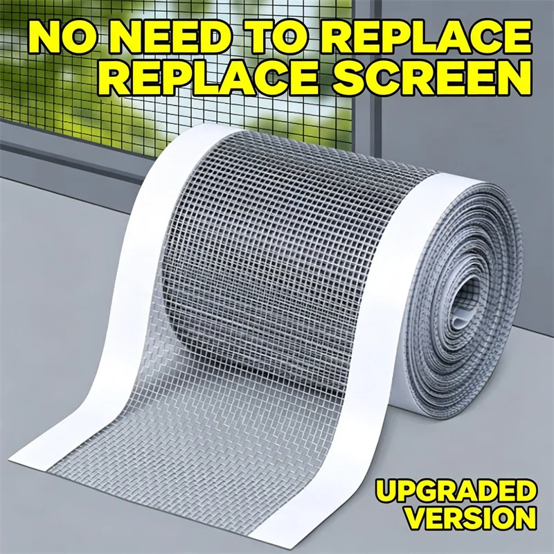 Insect-Proof Mesh Repair Tape For Windows Self-Adhesive Breathable And Discreet Sealing Gaps And Repairing Screens
