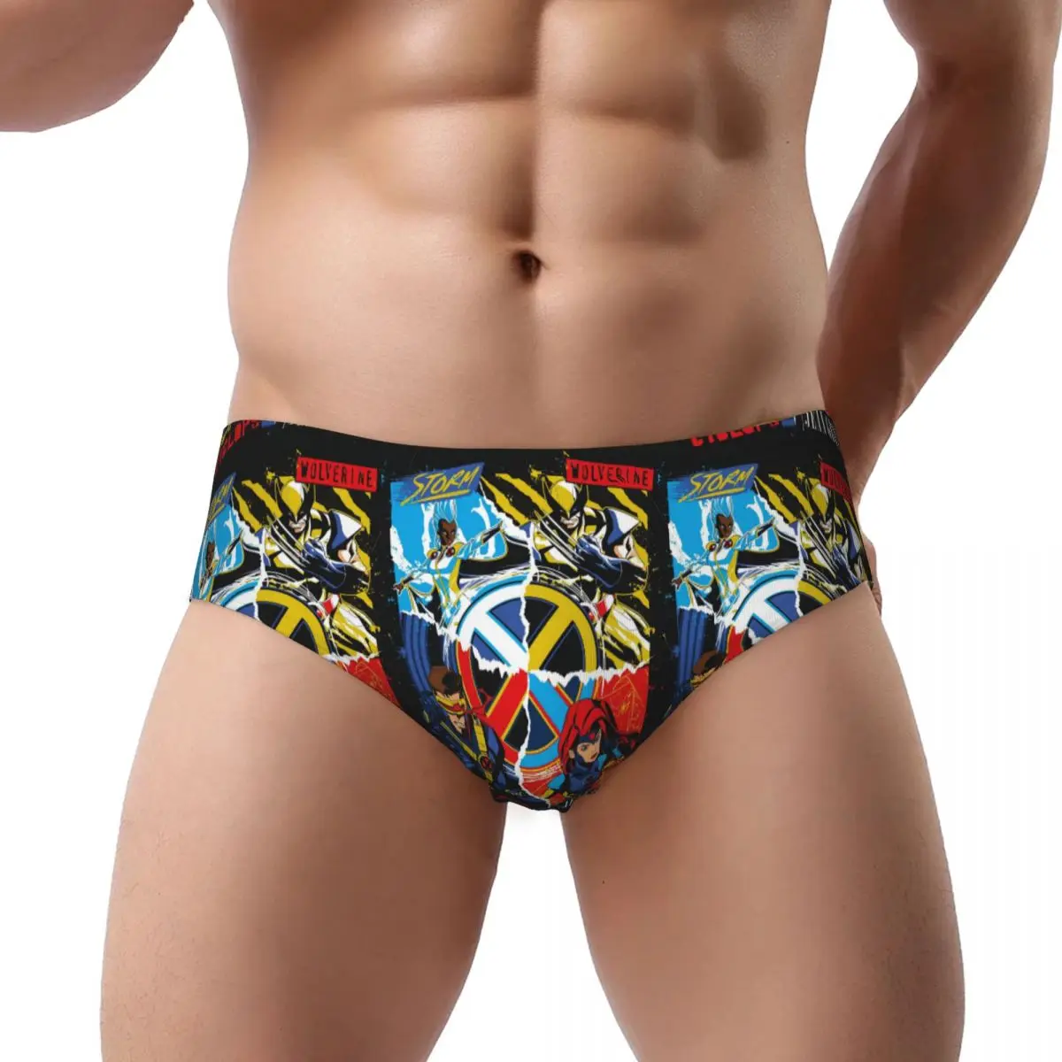 Custom Storm Wolverine Cyclops Jean Grey Men's Briefs Panties Mens Breathable X-Men Superhero Underwear Underpants