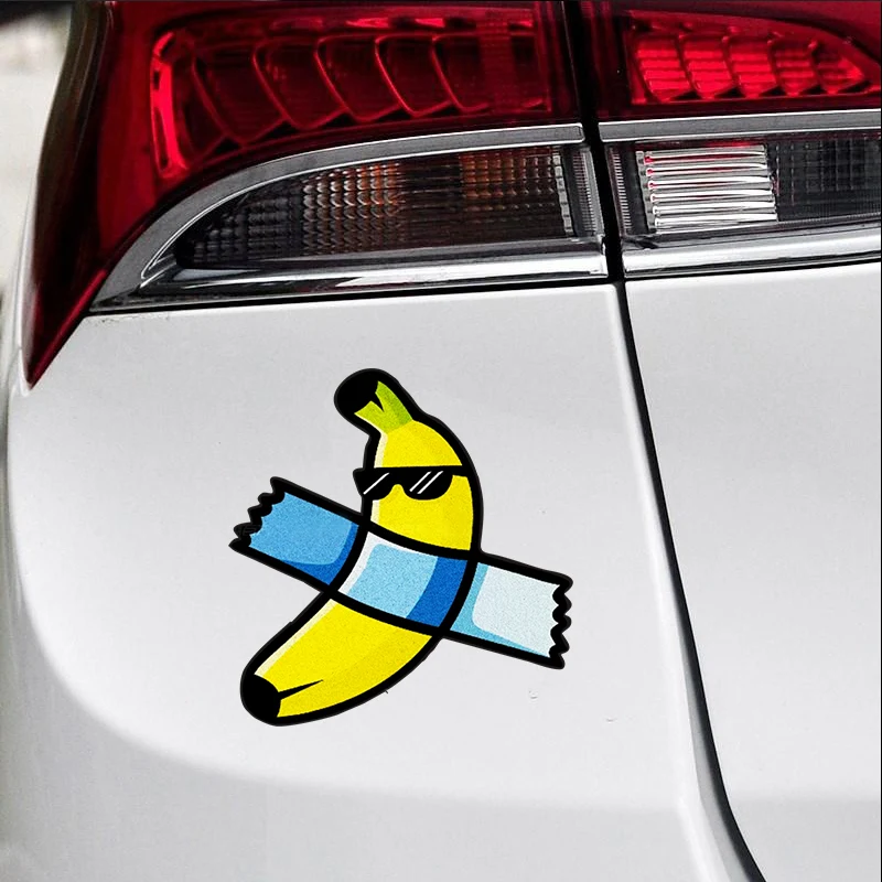 Banana Art Car Decal Motorcycle Electric Motorcycle Decal Cartoon Personalized Body Decoration Creative Car Decal