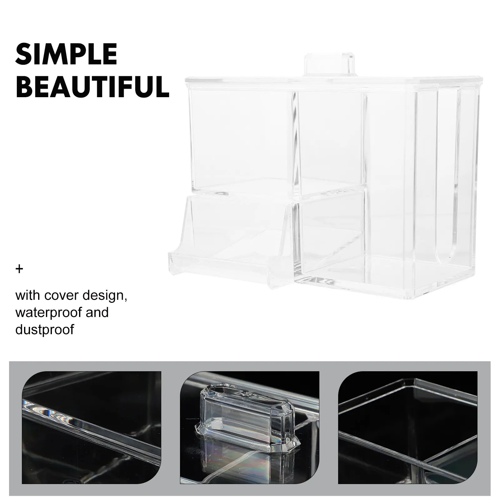Cotton Pads Makeup Remover Facial Cleansing Soft Face Halloween Christmas Box Makeup Organizer Box Storage Transparent Household