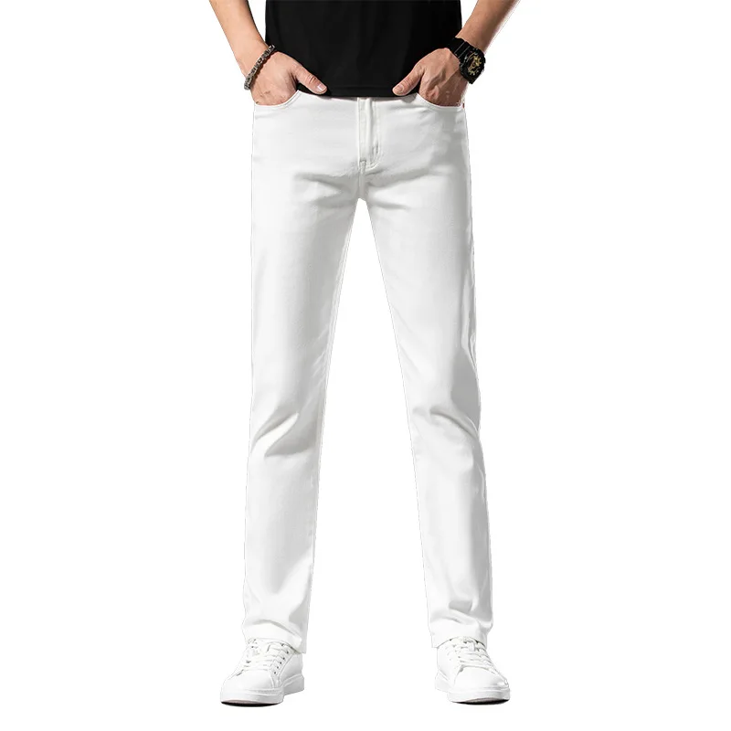 

Джинсы-стрейч мужские весна-лето обычные простые универсальные модные прямые брюки