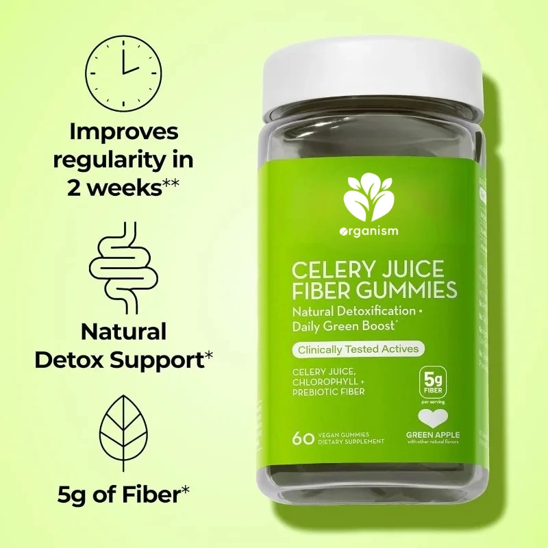 

Пробиотические жевательные конфеты для сока сельдерей с натуральным соком сельдерей, хлорофилом и поддержкой очищения пребиотического волокна (60 жвачек)