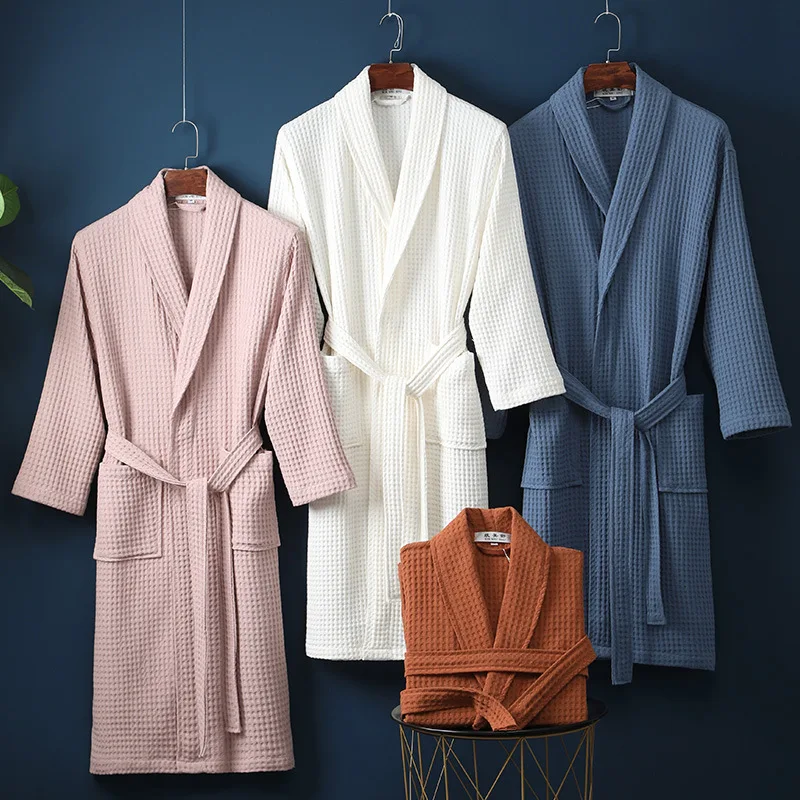 Vestidos De Novia Autumn Winter Pajamas Women Casual Long Sleeve Bathrobe Wedding Sleeping Robe Couple 100% Cotton Home Clothes