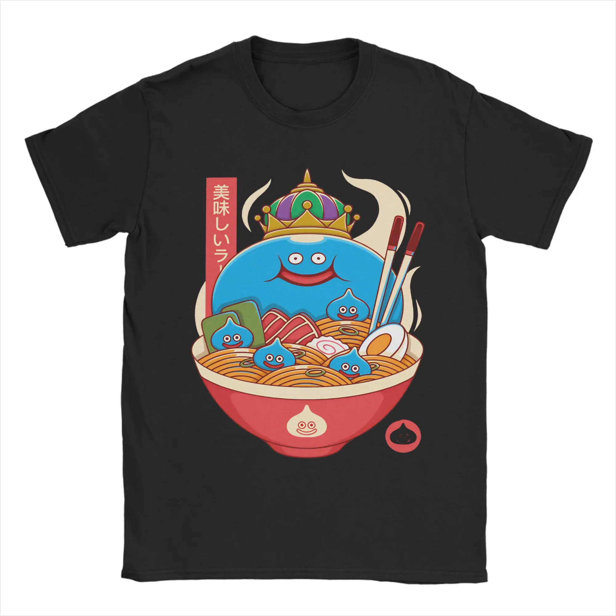 Harajuku T Shirt Beach King Slime Ramen Anime Game Dragon Quest Hip Hop T Shirts for Men Y2K Basic Hot Sale Short Sleeve Tops