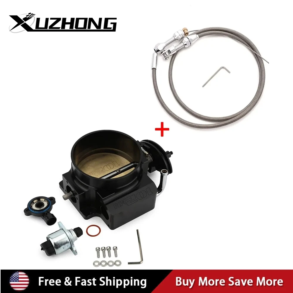 

102MM LS Throttle Body with Position Sensors TPS IAC & Throttle Gas Cable Kits