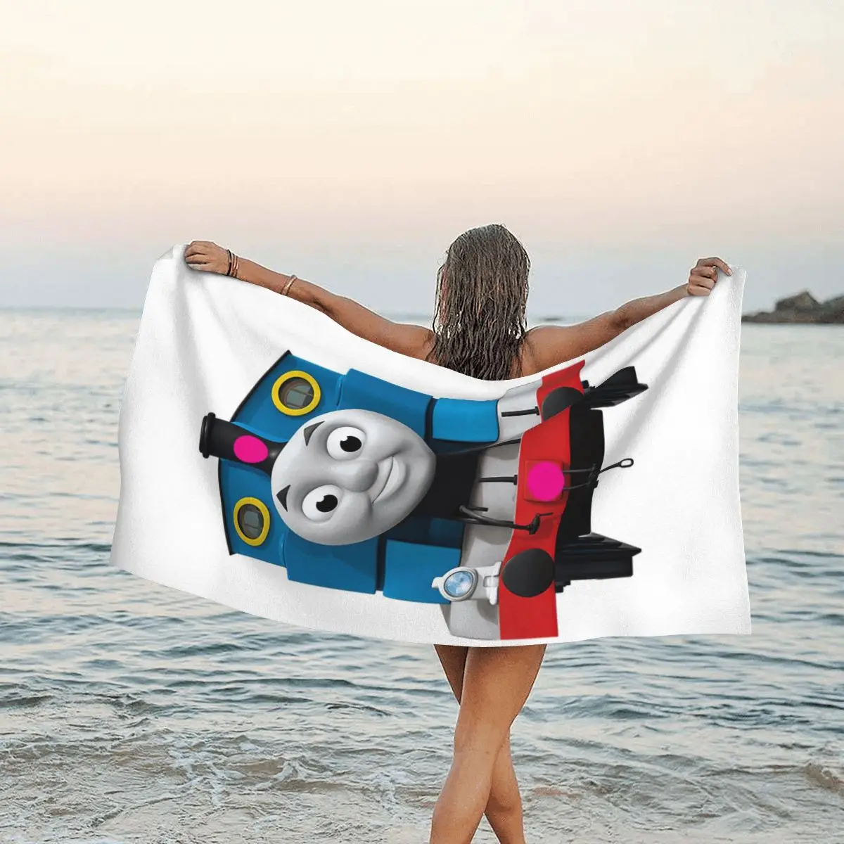 

Пляжное полотенце Thomas The Train, мягкие быстросохнущие впитывающие полотенца из микрофибры для бассейна