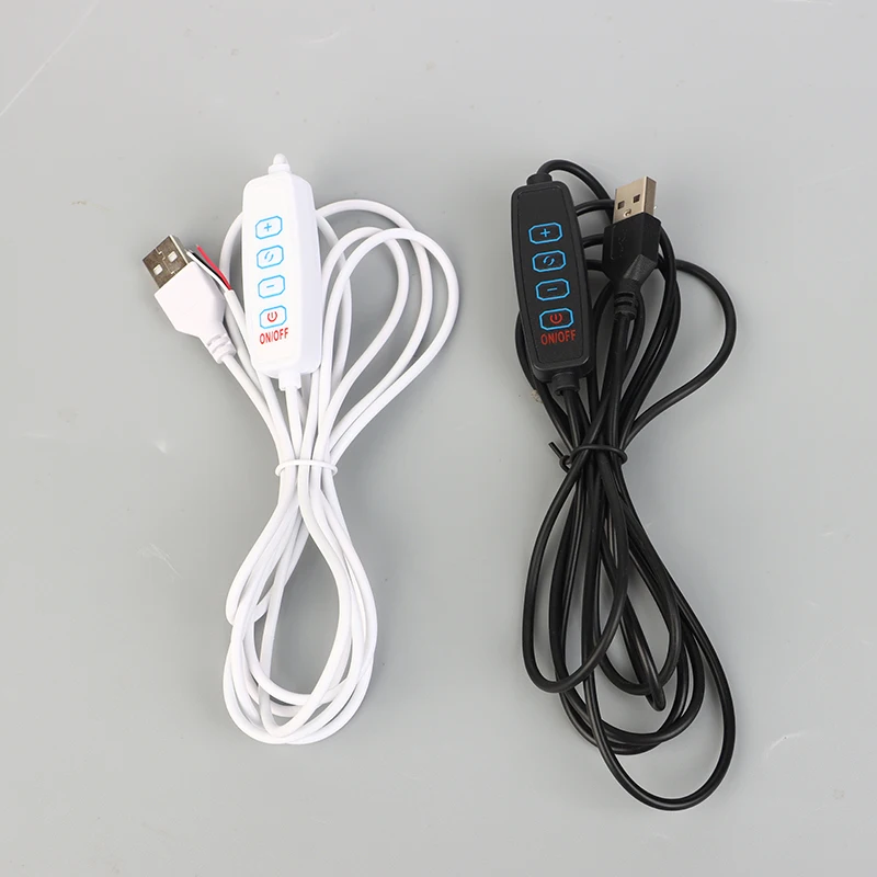 DC 5V LED Dimmer 2m USB Cable With Switch Dimmable Remote Control 3Pin Extension Wire For Single 3 Colors CCT LED Light