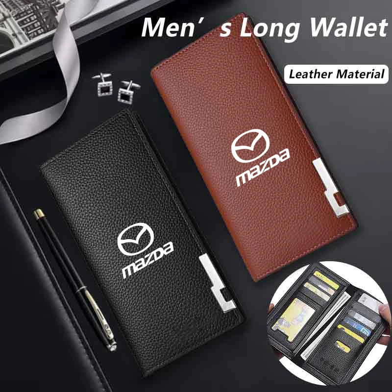 Car Men's Wallet Slim Card Holder Coin Purse Clutch Bag Accessories For Mazda 6 3 CX5 5 2 323 CX7 Demio Atenza Axela MX30 CX30 C