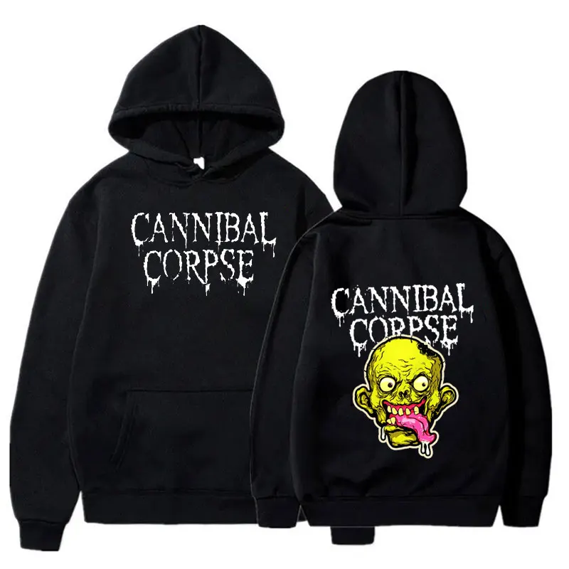 New CANNIBAL CORPSE Printed Hoodies Fashion Metal Rock Aesthetic Autumn Sweatshirt Gothic Top Harajuku Hip-hop Unisex Clothing