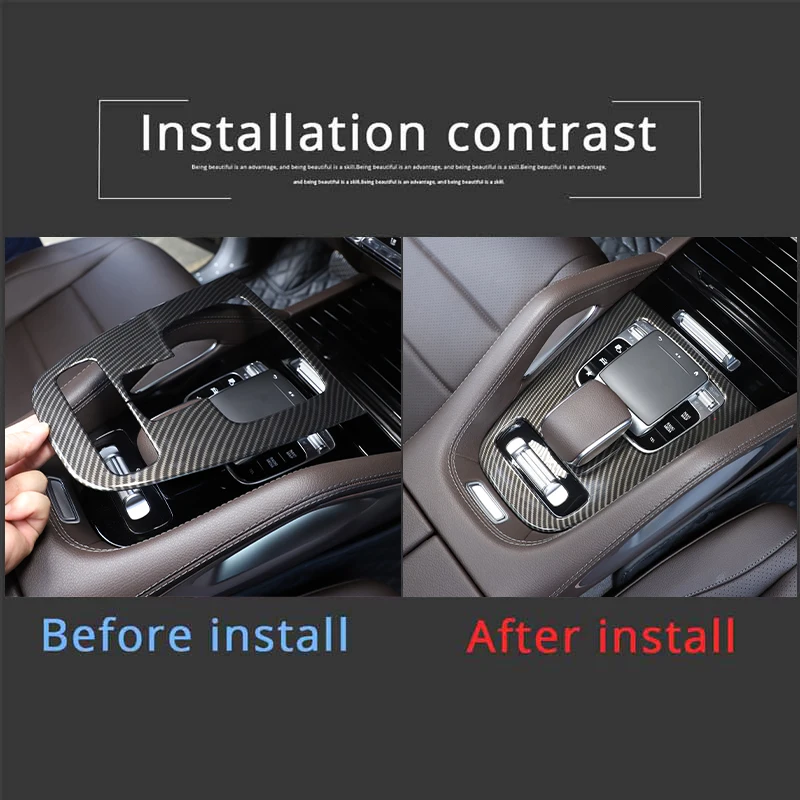 For Mercedes Benz GLE GLS Class W167 X167 2020-2022 Car Interior Central Gear Shift Panel Cover Trim ABS Accessories
