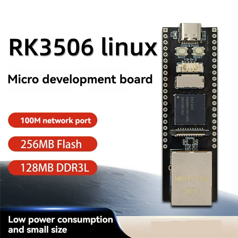 【Exclusivo!】 Placa de desenvolvimento Linux RK3506 com chip RK3506G2, 128 MB DDRL3 e porta de rede de 100 M