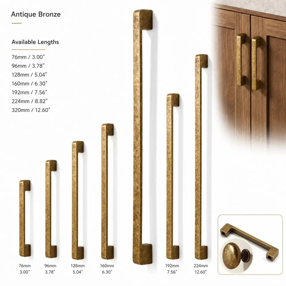 Antique Bronze Cabinet Handles Victorian Style Corrosion Resistant Cabinet Pulls DIY Friendly Antique Finish Furniture Handles