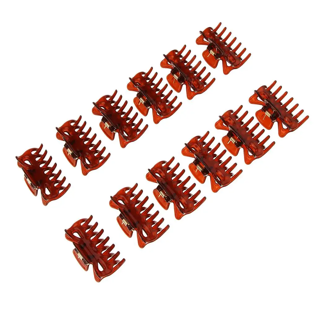 

Trendy Hair Claw Clips - Set of 12 Fashionable Plastic Hair Accessories